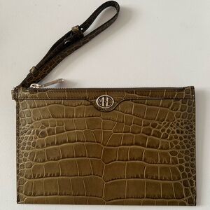 MH Crocodile Embossed Wristlet